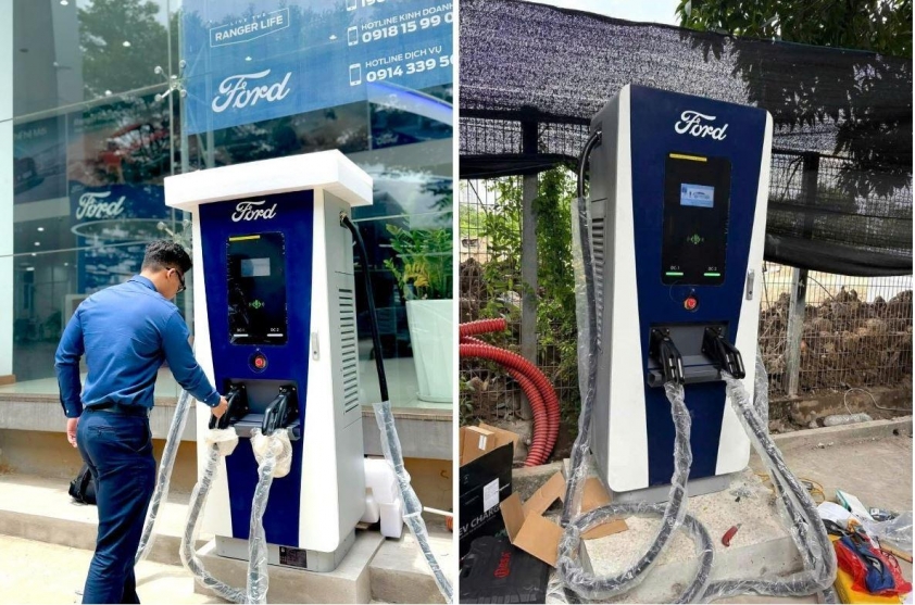 Trạm sạc nhanh DC của hãng xe Mỹ tại đại lý
