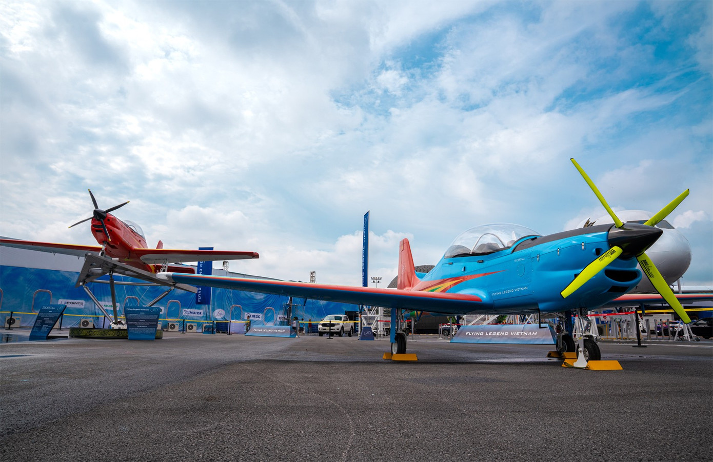 Máy bay Tucano-R trưng bày trong triển lãm Khát vọng bầu trời