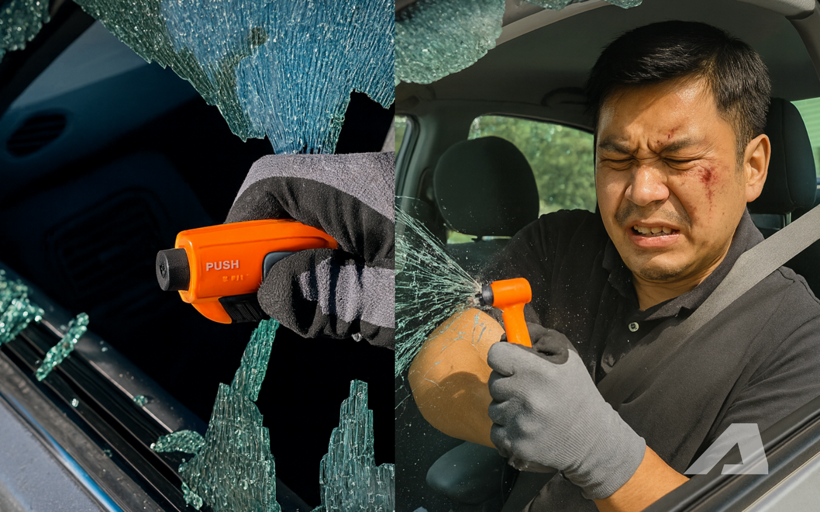 Búa phá kính cứu hộ trong xe ô tô