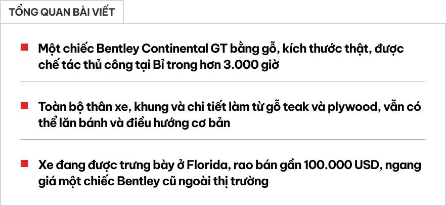 Bentley gỗ kích thước thật