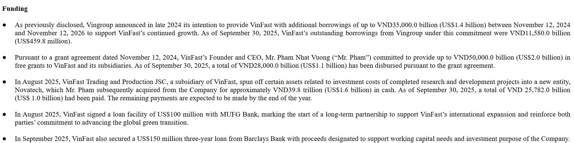 Báo cáo doanh số xe VinFast quý III/2025