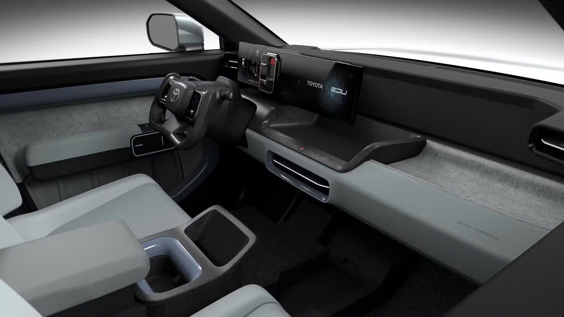 Rộ tin Toyota Land Cruiser sắp có thêm biến thể bán tải: Động cơ hybrid hoặc thuần điện, khung liền khối- Ảnh 4. Nội thất bản concept bán tải của Land Cruiser