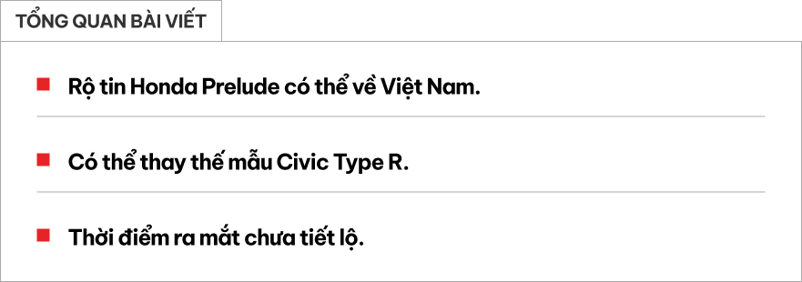 Rộ tin Honda Prelude có thể bán tại Việt Nam: Thay thế Civic Type R, giá bán khó dưới 3 tỷ đồng- Ảnh 1. Honda Prelude vừa ra mắt thu hút sự chú ý toàn cầu