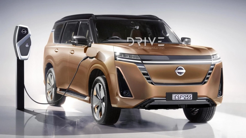 Nissan Patrol hybrid render Phối cảnh Nissan Patrol hybrid